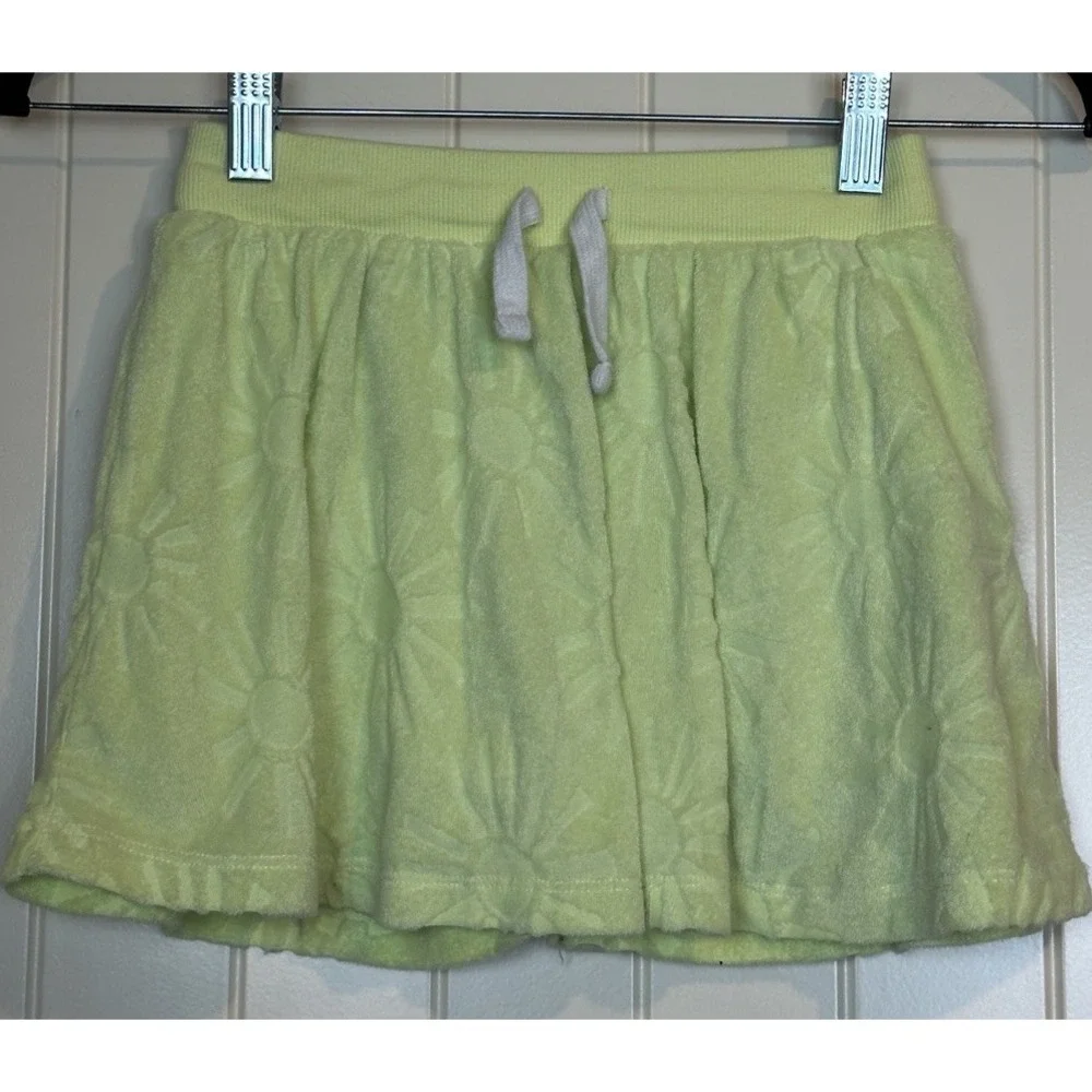 Old Navy girls yellow terry cloth sunshine skirt skort short sz M 8‎